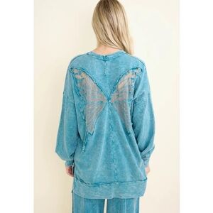 J2 Teal Butterfly Sweater